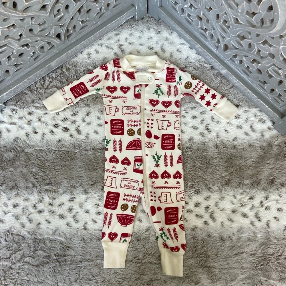 Hanna Andersson Christmas cookie bodysuit boys girls 0-3 months holiday party